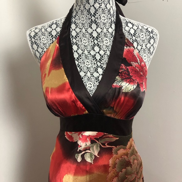 Cache 100% Silk Floral Backless Dress - Picture 2 of 7